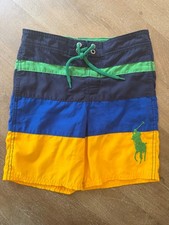 Polo Ralph Lauren Boys Colorblock Swim Trunks Size 6 Classic Preppy Summer Swim