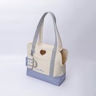 UNN•UN Canvas Pet Carrier Tote Bag for Small Dogs Cats Travel w/Poop Bag Pocket