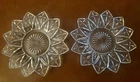 Vintage FEDERAL GLASS Clear Glass Flower Petal Pattern 5 3/4” Dish/Bowl PAIR