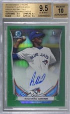 2014 Bowman Chrome Prospect Green Refractor 56/75 Richard Urena BGS 9.5 Auto 5j0