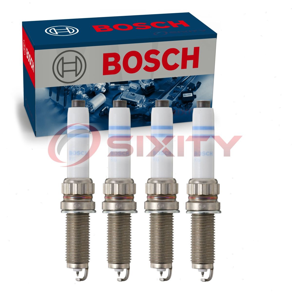 4 pc Bosch Double Platinum Spark Plugs for 2017-2019 BMW 530i 2.0L L4 ku