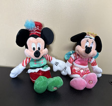 Disney Mickey Mouse Minnie Mouse Holiday Christmas Plush Set