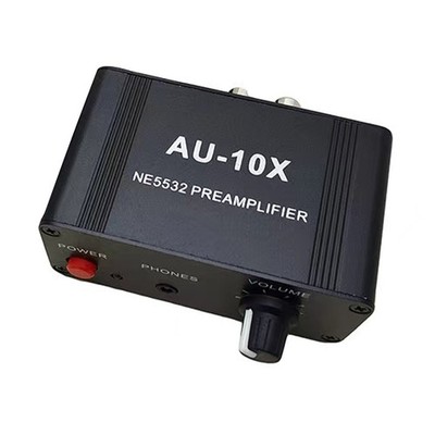 DC 9-19V 3.5mm Input Output Stereo Preamplifier Headphone Amplifier NE5532