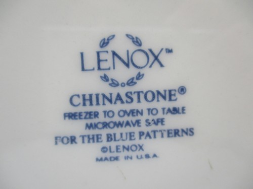 LENOX BLAUE NADELSTREIFEN / FÜR DIE BLAUE - OVALE PLATTE - 14 1/4" 0805E - Bild 3 von 3