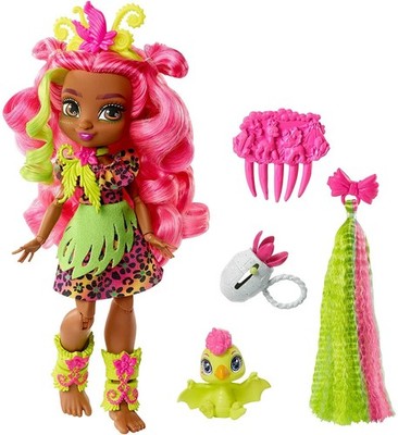 Cave Club Fernessa Doll (8 - 10-Inch) Prehistoric Fashion Doll with Dinosaur Pet