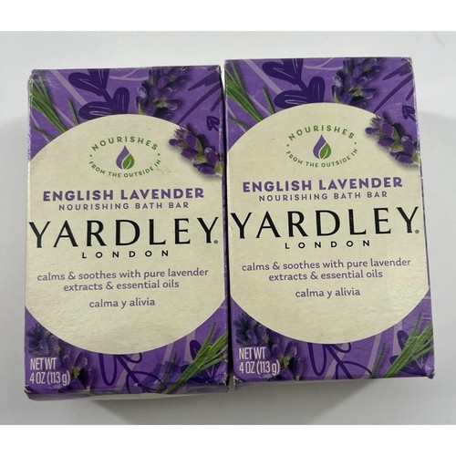 Yardley London English Lavender Moisturizing Bath Soap 4oz 2 Pack Bath New