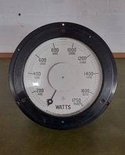 LARGE VINTAGE ANALOGUE WATT METER - 3500WATTS (USED)