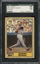 1987 Topps Barry Bonds Rookie #320 SGC 10 GEM MT Pittsburgh Pirates 