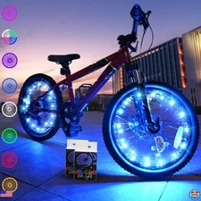 TINANA 2 Tire Pack LED Bike Wheel Lights Ultra Bright Waterproof Bicycle Spoke