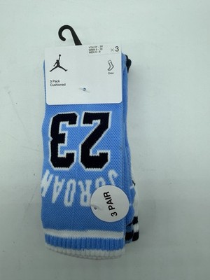 NEW 3 PAIR PACK NIKE JORDAN CUSHIONED CREW SOCKS UNISEX SIZE MEDIUM MSRP $18.00