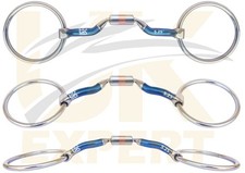 Loose Ring Ported Mouth Comfort Barrel Blue Alloy Sweet Iron Snaffle Myler Bits