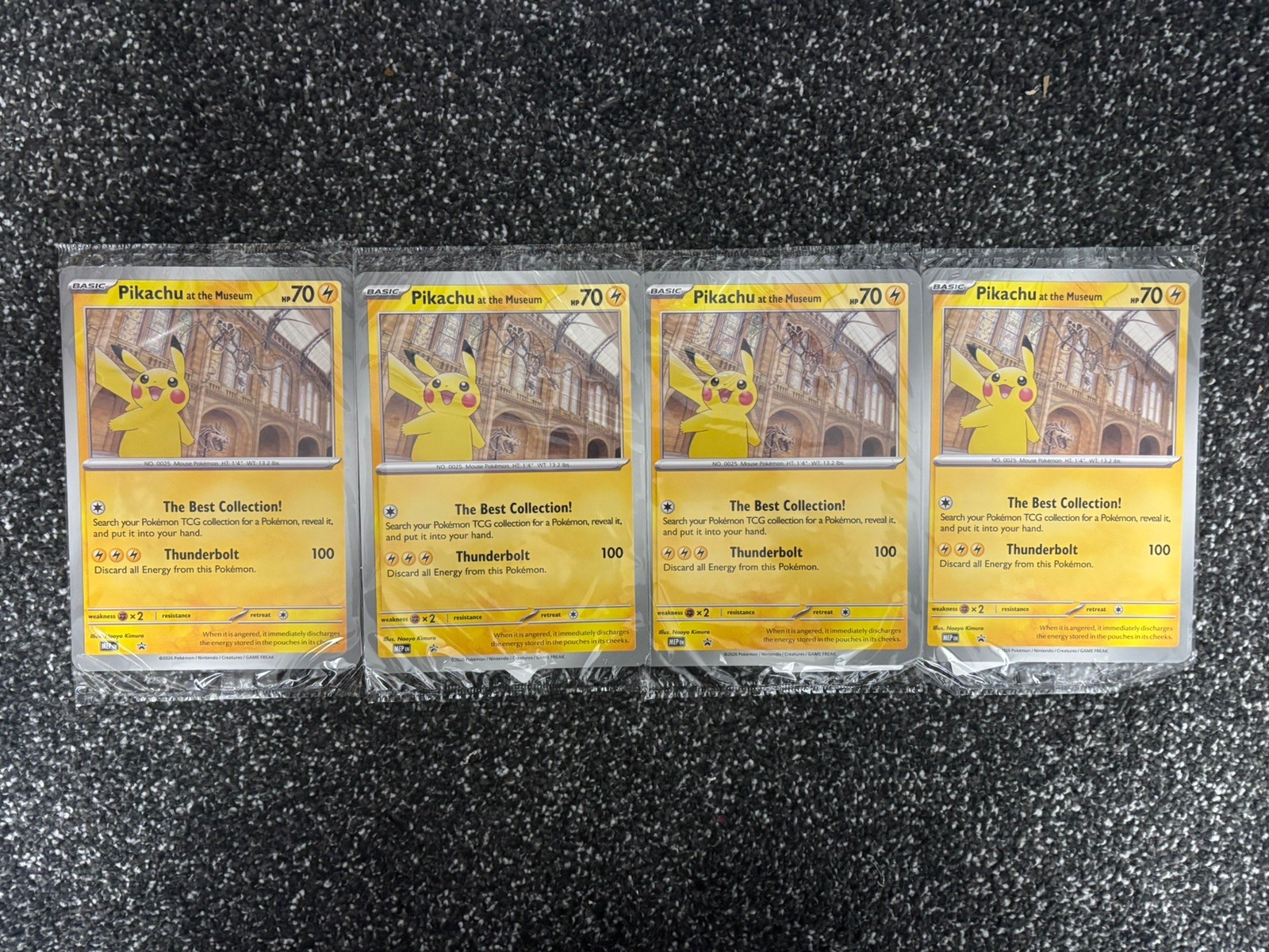 4x Pokémon | Pikachu At The Museum - Jumbo Promo cards - *Brand New & Sealed*