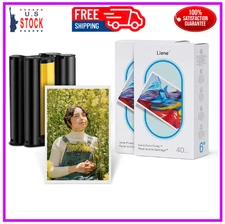 Liene Amber M100/M200 4x6 Photo Printer 80 Sheets Photo Paper & 2 Ink Cartri...