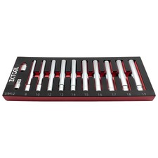 12PCS Deep Metric Socket Set 1/2 3/8-In Drive 6PT 8-10-12-13-14-15-16-17-18-19MM