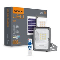 Led Solarstrahler Flutlicht Solar Mit Fernbedienung Videx 20W 600Lm 5000K IP65