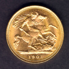 Great Britain. 1901 Half Sovereign.. UNC/BU - Full Lustre