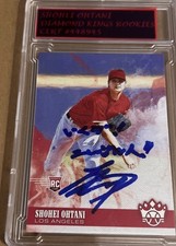 Shohei Ohtani 2018 Panini  # 73 Rookie Card, both English & Kanji signatures.