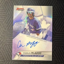 Topps 2025 Bowman's Best Autograph Refractor Charles McAdoo Blue Jays B25-CMC