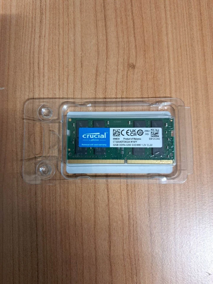 Crucial, Arbeitsspeicher CT32G4SFD832A, 32 GB, SODIMM, CL22, DDR4-320