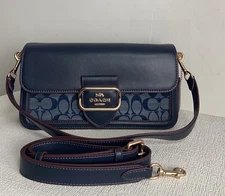 Morgan Shoulder Bag Signature Chambray Denim Multi CH137