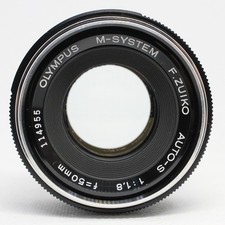 OLYMPUS OM-SYSTEM F.ZUIKO AUTO-S 50mm f/1.8 MF Lens Near Mint Tested JAPAN