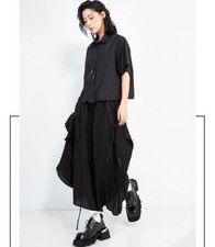 Japanese women's irregular wide-leg pants culotte summer