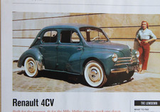 Original 2021 OCTANE extracted mag article: RENAULT 4CV overview (1 page)