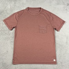 Vuori Tradewind Performance Tee Shirt Mens Large Red Pocket V109