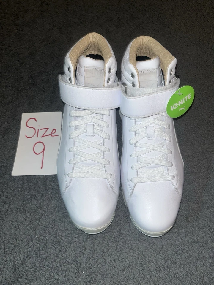 *РЕДКИЕ* высокие туфли Puma Golf TitanTour Ignite — размер 9 — полностью белые - Изображение 4 из 4