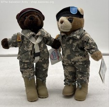  2 Bear Forces of America Military Plush Bear Figures