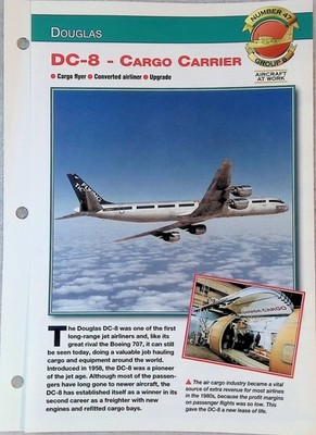 Vintage Aircraft Magazine Pages Douglas DC-8 Cargo Carrier Pilatus AS 202 Bravo