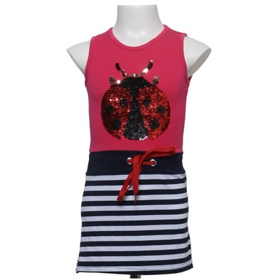 Betu Kids, Kleid, Größe: 110, Pink/Blau/Weiß, Streifen, Mädchen #0mW