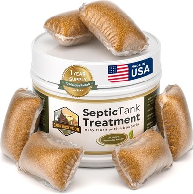 Septic Tank Treatment 1 Year Supply of Septic Safe Dissolvable Easy Flush Live