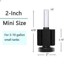 Aquarium Sponge Filter Breeding Fry Betta Shrimp Nano Fish Tank Small up to ...