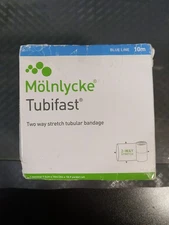 Molnlycke 2438 Tubifast Dressing Retention Bandage Blue Line 3in x 10.9 yds #95