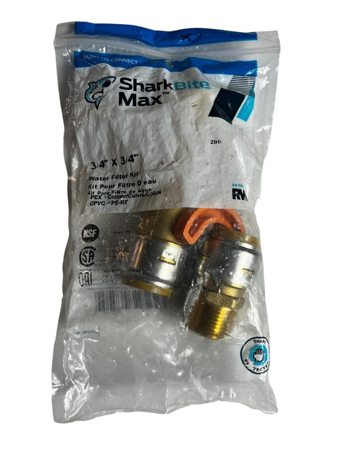 SharkBite Max UR25561 Water Filter Kit 3/4" Push-to-Connect Fittings PEX Copper