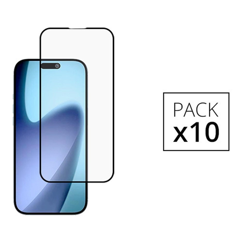 Film verre trempé Full Cover iPhone Air noir protection écran pack de 10
