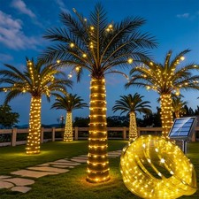 Solar Rope String Lights Outdoor Waterproof 39FT LED Garden Tube Lights Fairy