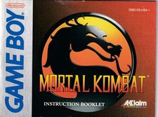Nintendo Game Boy Instruction Manual Mortal Kombat