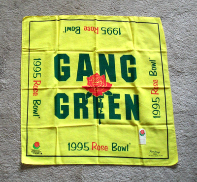 #ad #ad orig. Minty 1995 ROSE BOWL Oregon Ducks **Gang Green HANKY BANDANA* with Tag $24.97