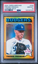 2024 Topps Heritage - Freddie Freeman #248 Chrome Gold  /5 PSA 10