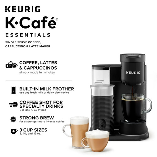 Keurig K-Café Essentials Single Serve K-Cup Pod Coffee Latte Cappuccino Maker - Picture 2 of 6