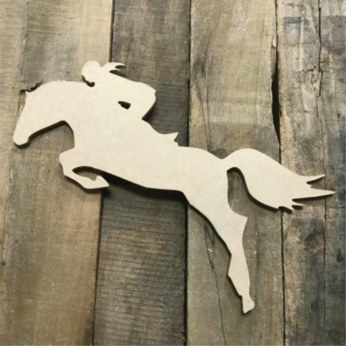 Wood Horse Jockey Shape, Unfinished Horse Shape, Wooden Horse Jockey