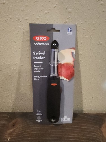 OXO Good Grips Edelstahl drehbarer Schäler Gemüse Kartoffelauge BRANDNEU!