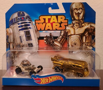 2 Hot Wheels STAR WARS Character Car 2 Pk R2-D2 & C-3PO, Clone