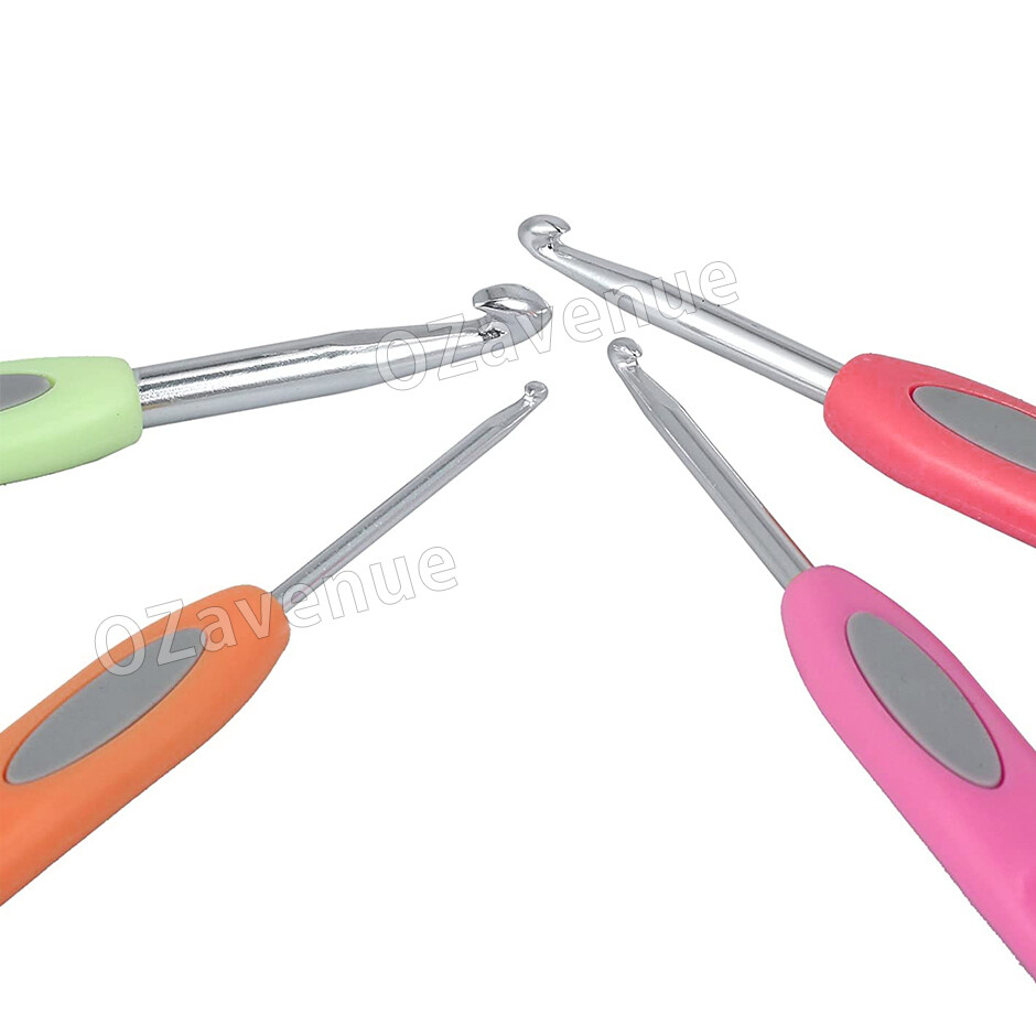 8x RSI Sewing Tool Crochet Hooks Kit Yarn Knitting Needles Ergonomic