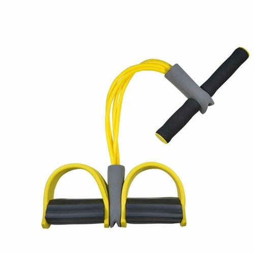 Foot Pedal Abdominal Exerciser 4 Tube Elastic Sit Up Pull Rope Fitness Yoga - Picture 15 of 15
