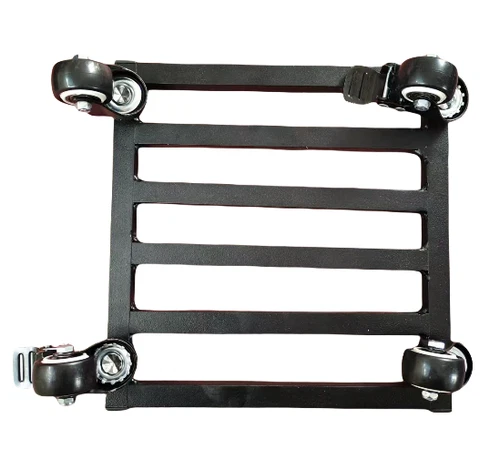 Aluminum Square Plant Dolly Stand Rolling 4 Wheels Caddy Holder Patio Pot Black - Picture 10 of 46