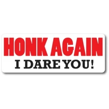 Magnet Me Up Honk Again I Dare You! Magnet Decal, 3x8 Inches Automotive Magnet