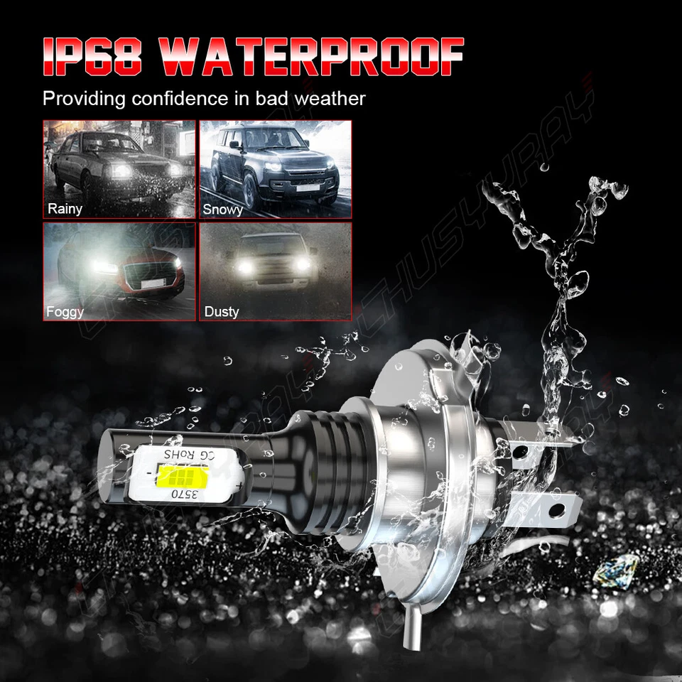 Bombilla LED Ultra Brillante Blanco H4 para Honda VFR750F Interceptor 1990-1997 Foto 4 de 4